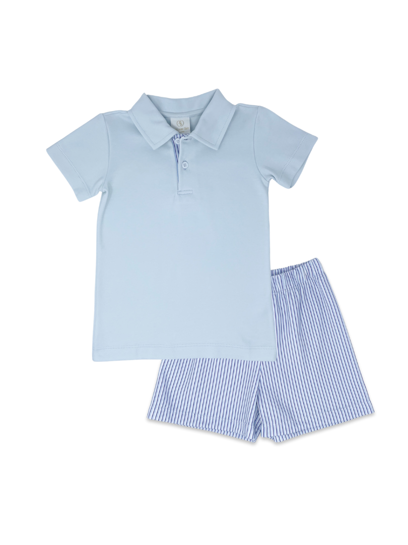 Parker Short Set - Blue / Blue Pinstripe