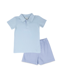 Parker Short Set - Blue / Blue Pinstripe