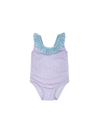 Sarah Swimsuit - Pink Pinstripe