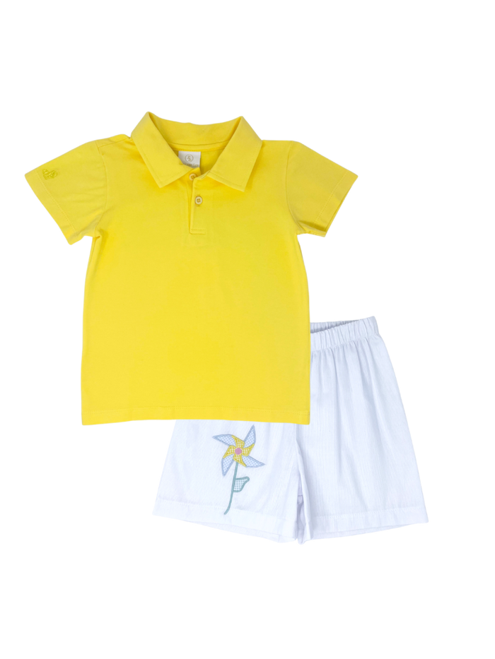 Parker Short Set - Yellow / Pinwheel