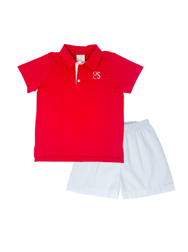 Parker Short Set - Red / White