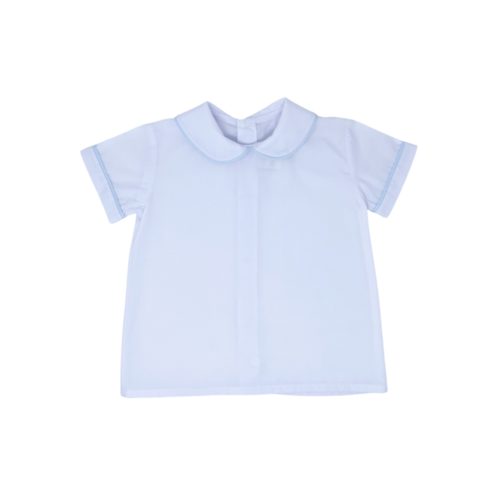 Sibley Shirt - White / Blue Pique