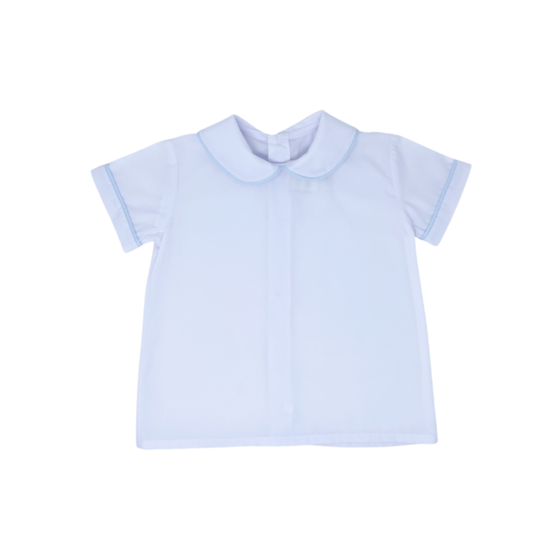 Sibley Shirt - White / Blue Pique