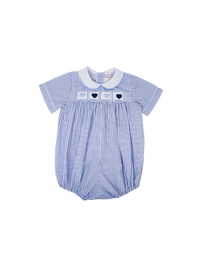 Noah Ribbon Bubble - Blue Pinstripe