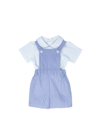 Arthur Apron Set - Blue Pinstripe