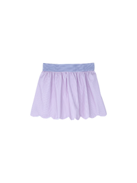 Susie Scallop Skirt  - Pink Pinstripe