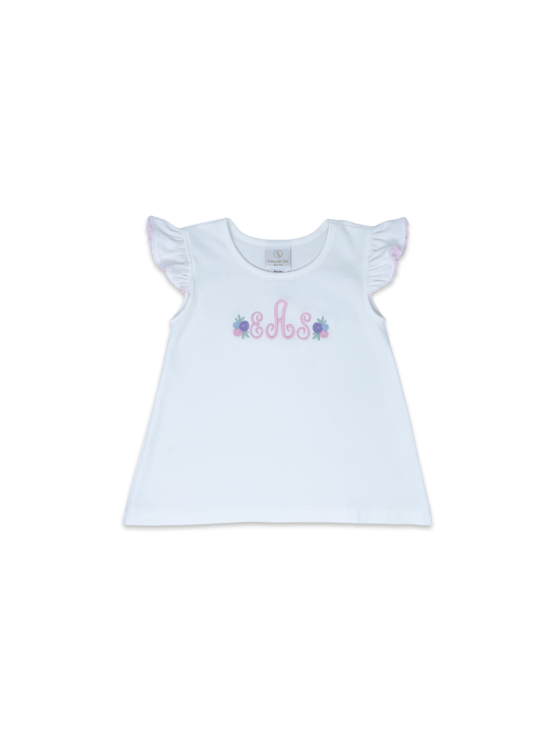 Angel Blouse - White / Pink Ric Rac