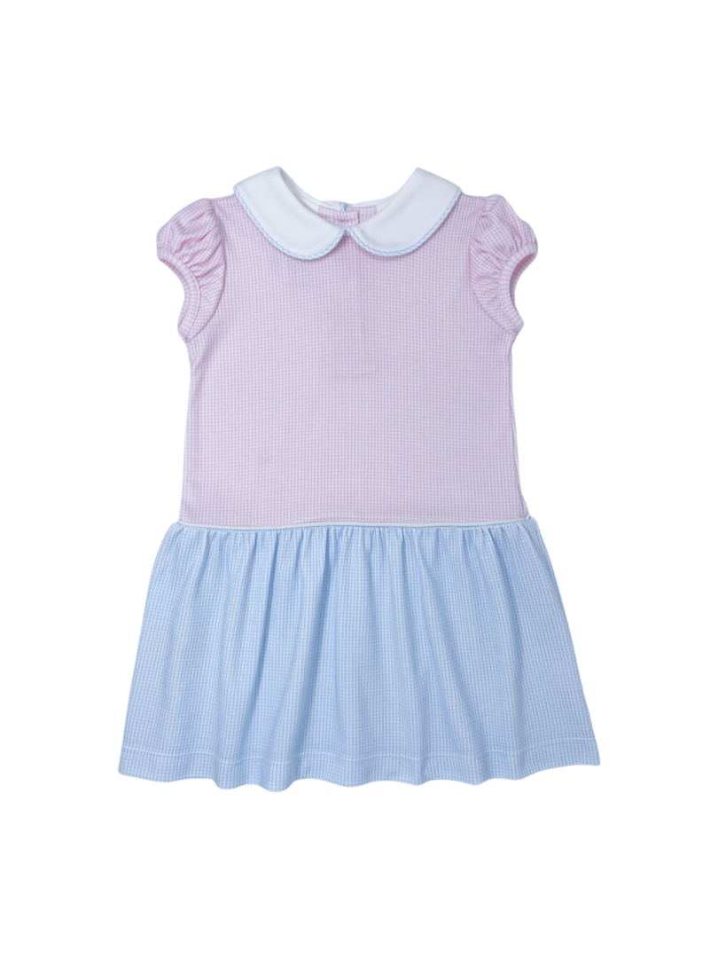 Dolly Dress - Blue / Pink Minigingham