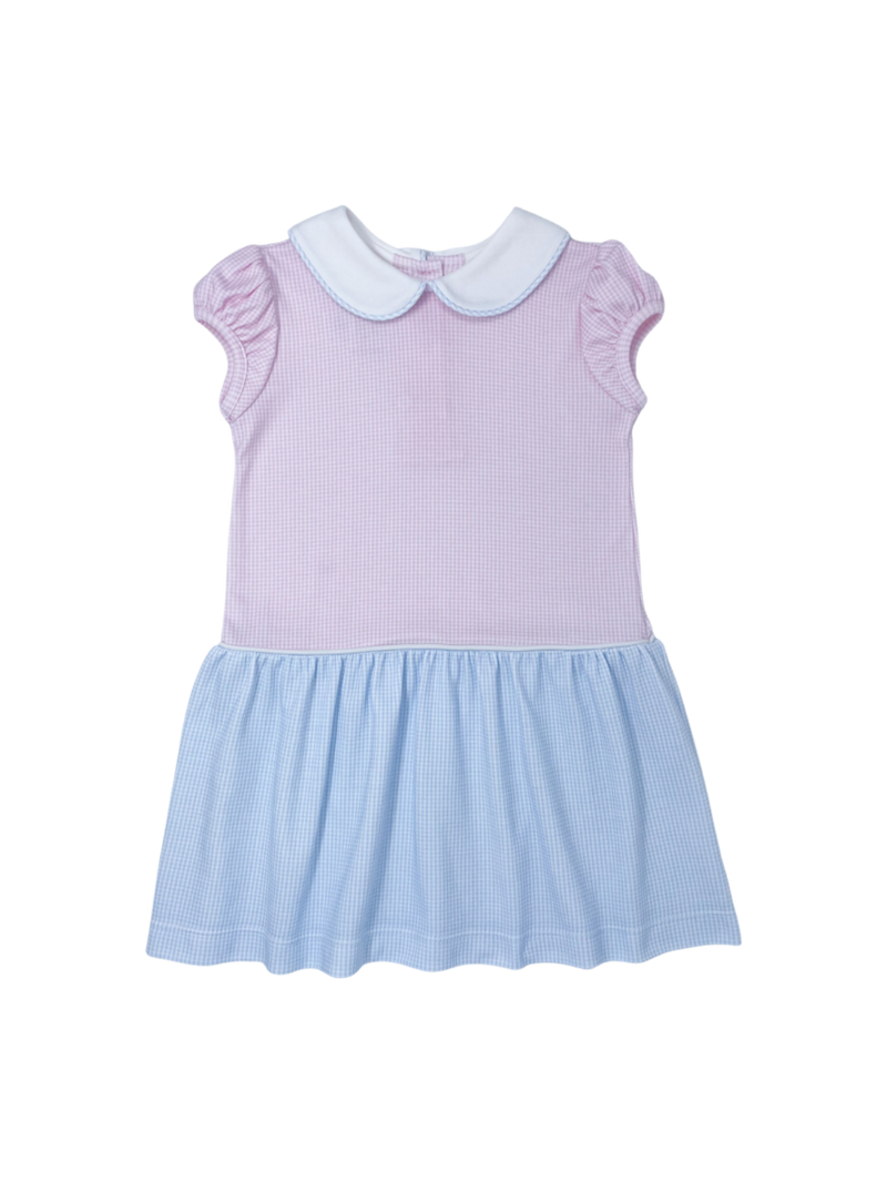 Dolly Dress - Blue / Pink Minigingham