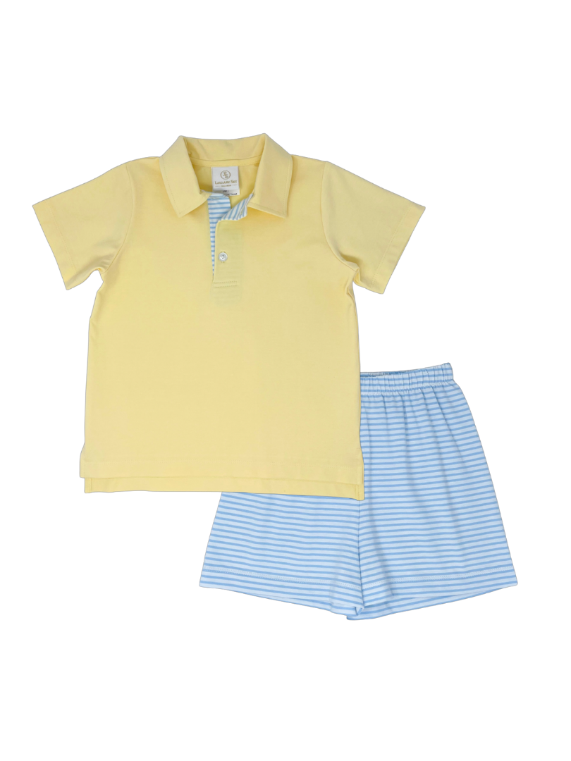 Parker Short Set - Yellow / Blue Stripe