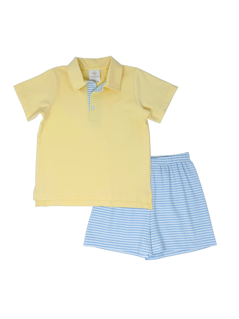 Parker Short Set - Yellow / Blue Stripe