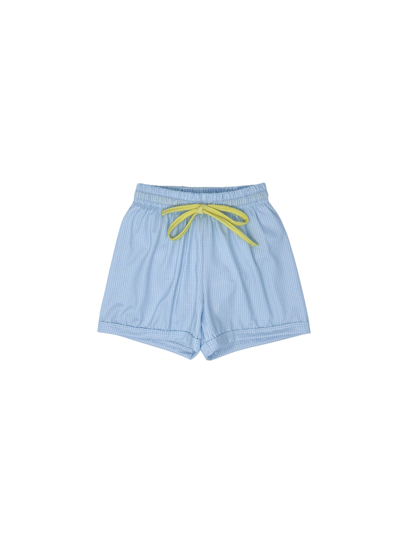 Barnes Bathing Suit - Light Blue MiniGingham