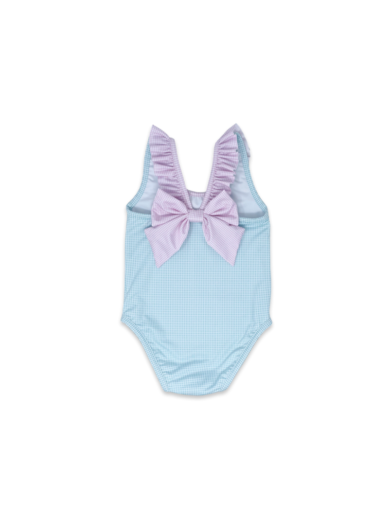 Sarah Swimsuit - Mint / Pink Minigingham