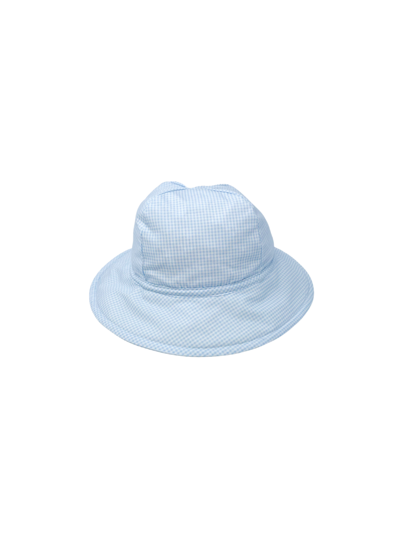 Beach Bucket Hat - Light Blue MiniGingham