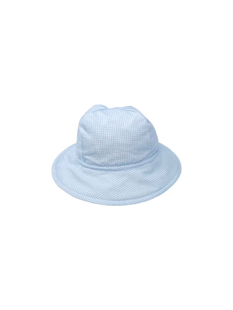 Beach Bucket Hat - Light Blue MiniGingham