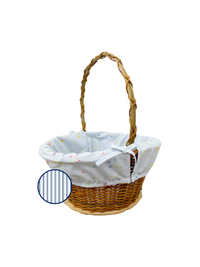 Easter Basket Cover - Blue Pinstripe