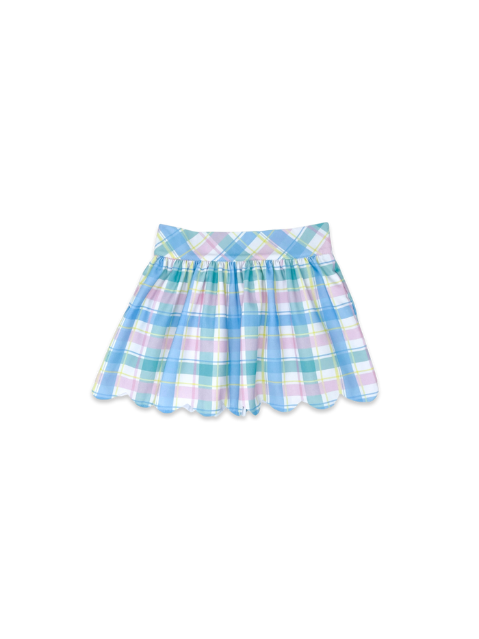 Susie Scallop Skirt - Plaid