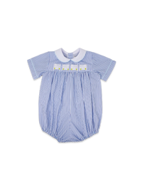 Noah Ribbon Bubble - Blue Pinstripe