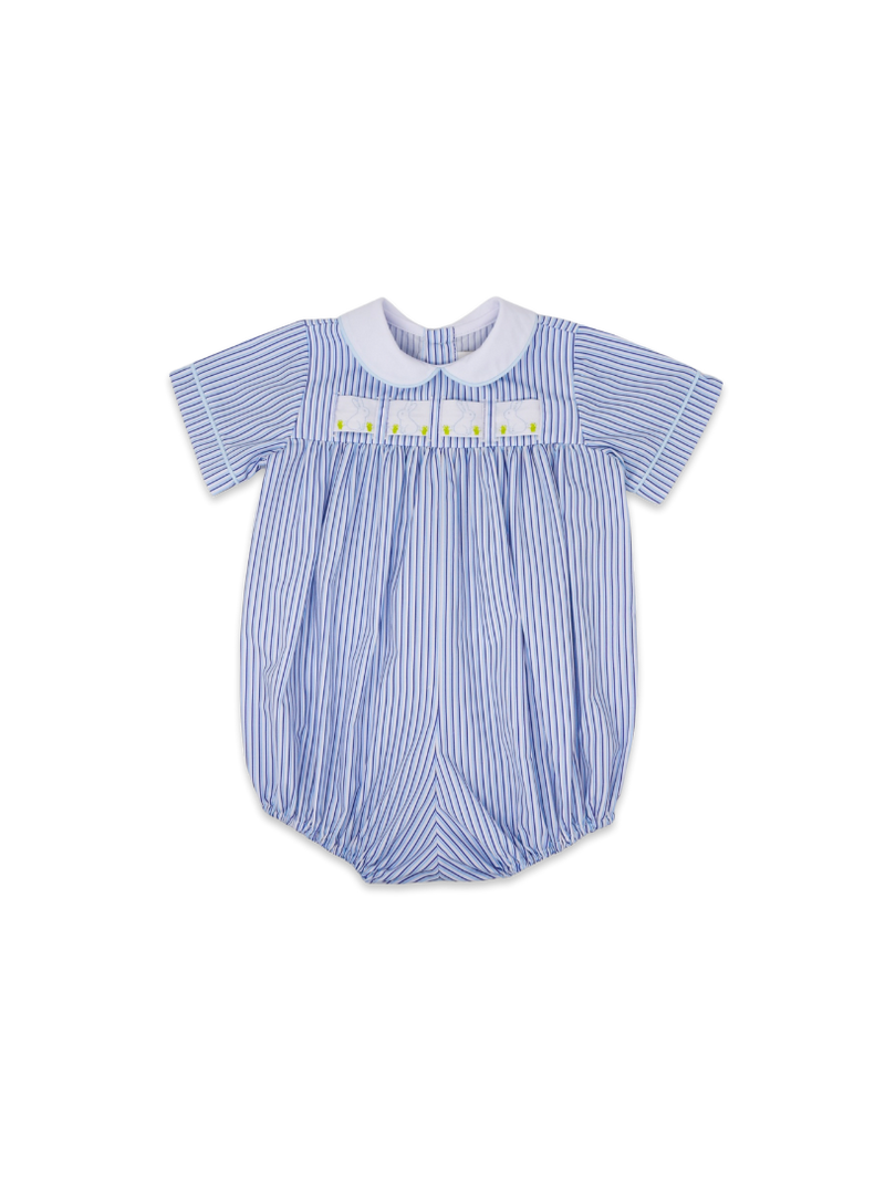 Noah Ribbon Bubble - Blue Pinstripe