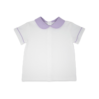 Sibley Shirt - White, Lavender Minigingham