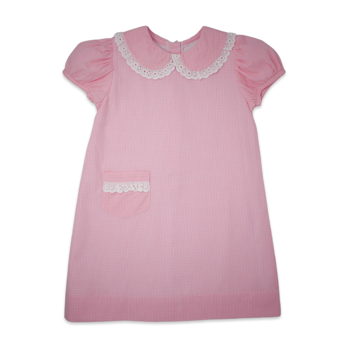 1956 Pocket Dress - Pink Minigingham