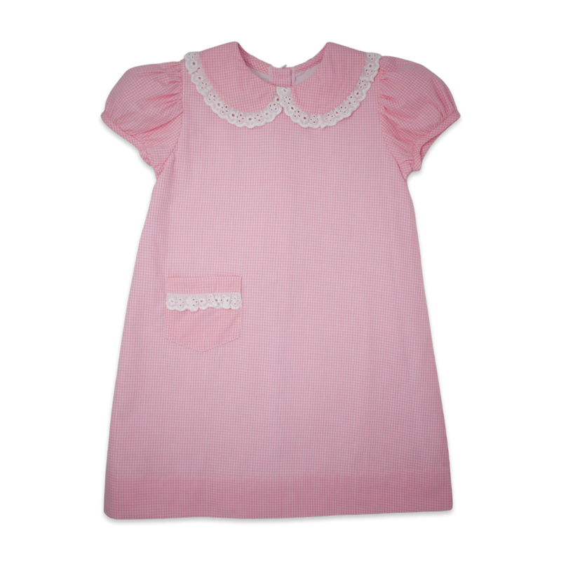 1956 Pocket Dress - Pink Minigingham