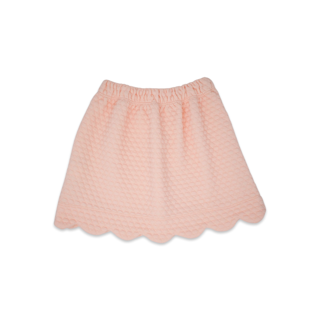 Susie Scallop Skirt - Pink Quilted