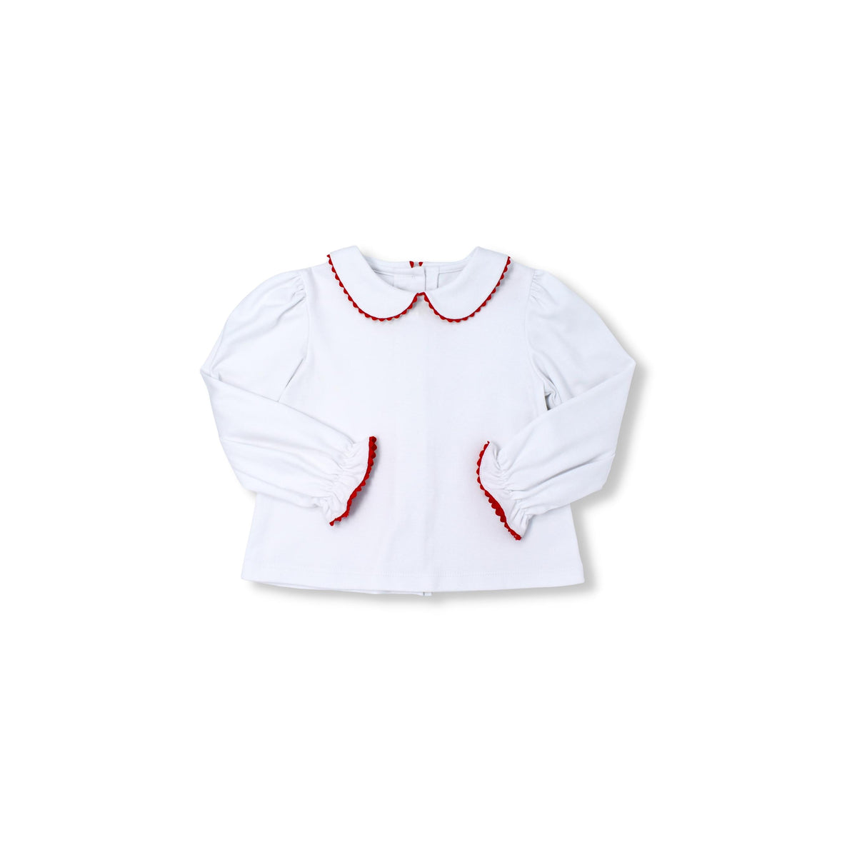 Better Together Blouse LS - White, Red