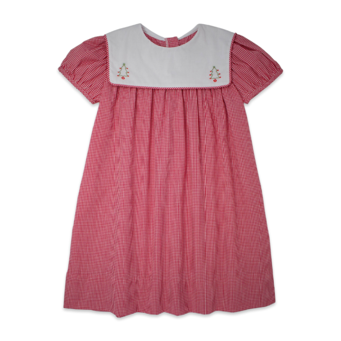 Hope Chest Dress - Red Minigingham, Tree