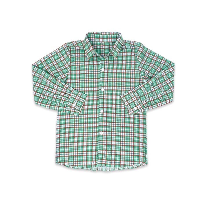 Brees Button Down - Green Plaid