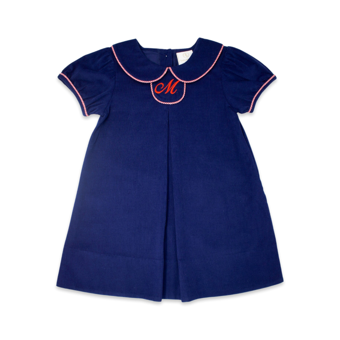 Timeless Tab Dress - Navy Cord