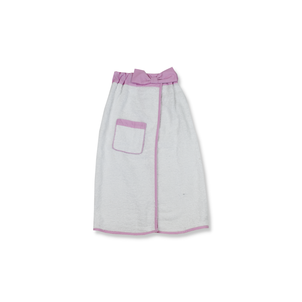 Tiny Tot Towel Wrap - Pink Mini Gingham