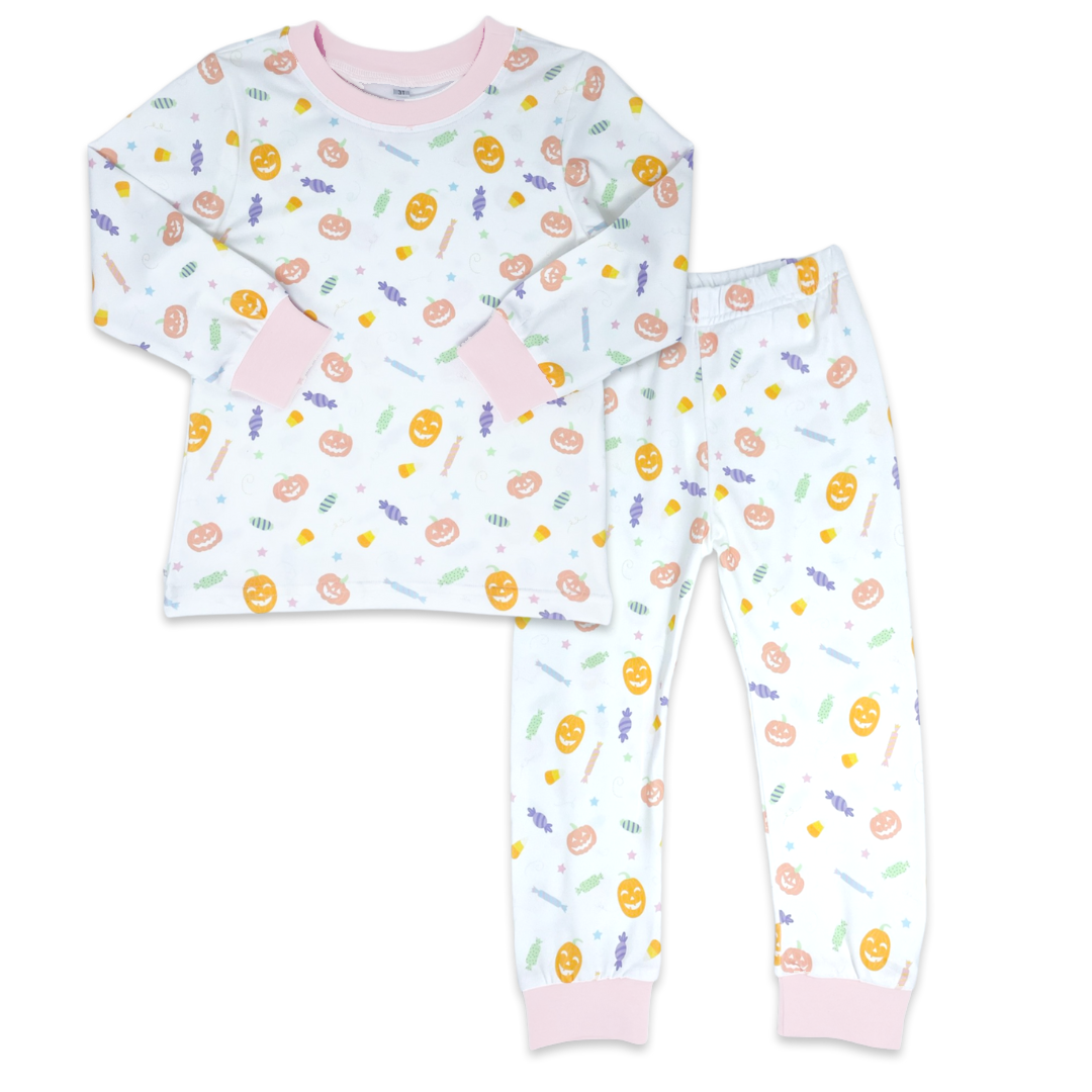 Sweet Pea PJ Set - Pink Halloween