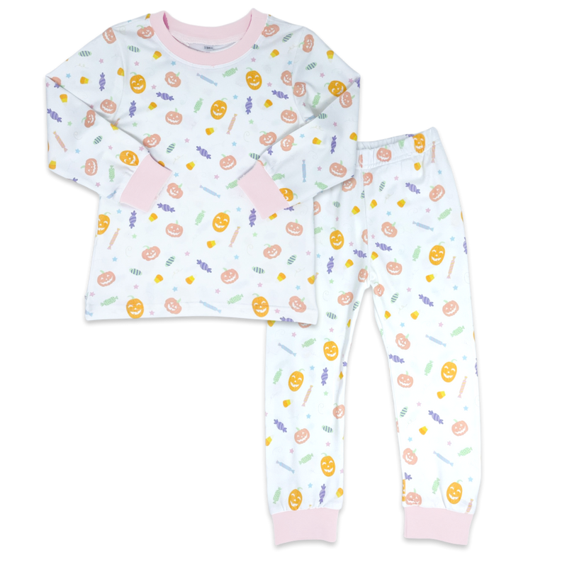 Sweet Pea PJ Set - Pink Halloween