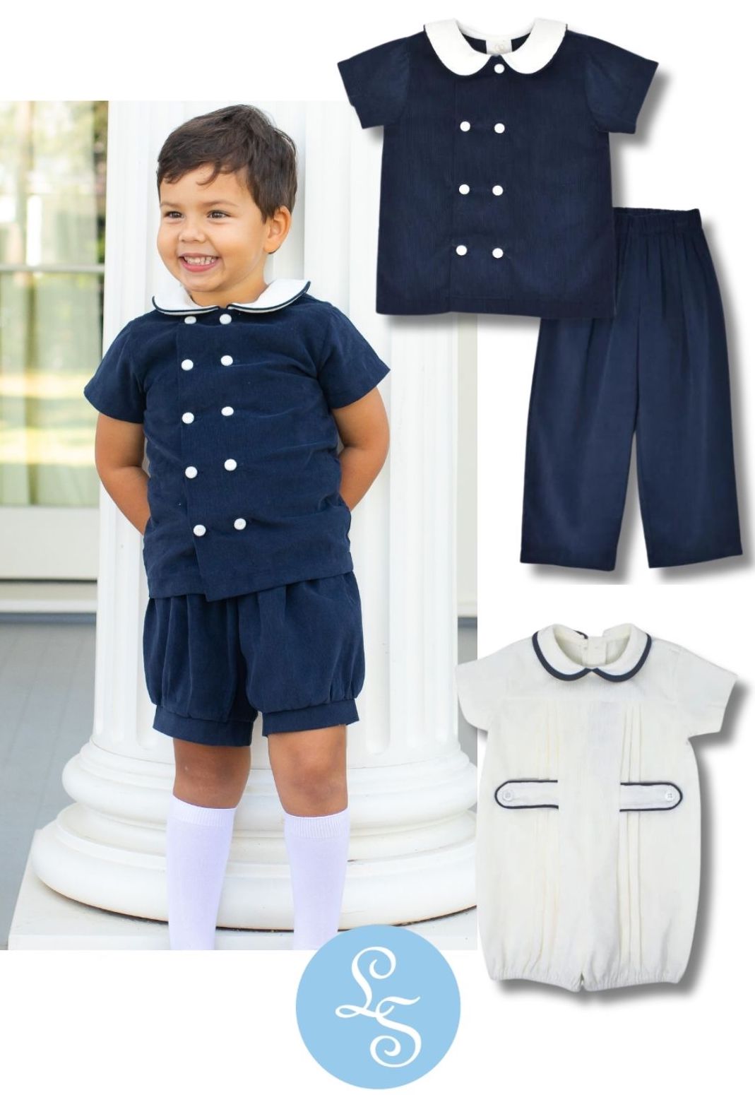 Arlington Pant Set - Navy Cord