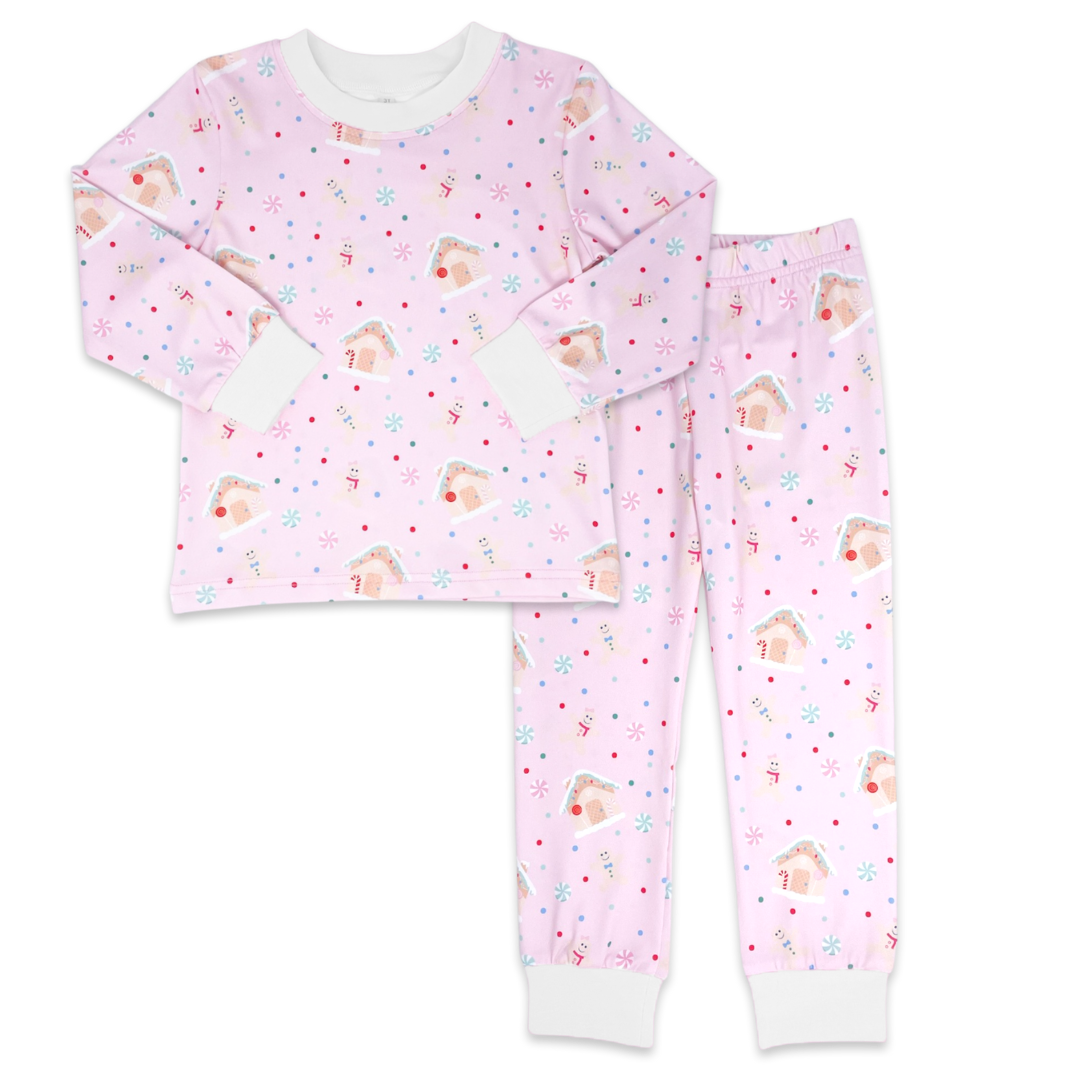 Sweet Pea PJ Set - Pink Gingerbread