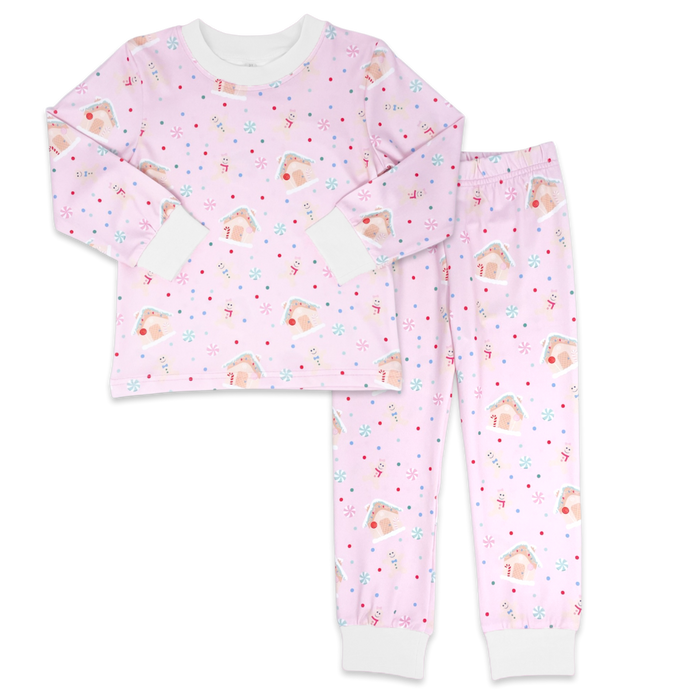 Sweet Pea PJ Set - Pink Gingerbread