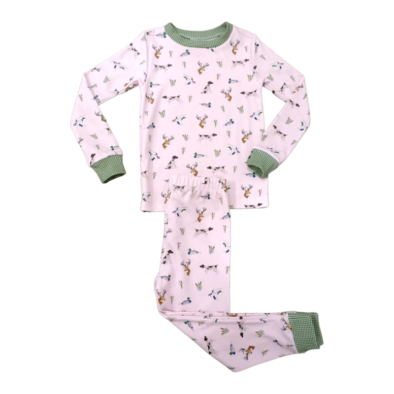 Sweet Pea PJ Set - Hunter Pink