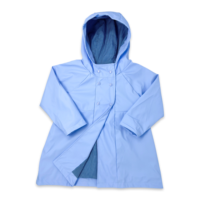 Rainy Day Raincoat - Blue, Royal Minigingham