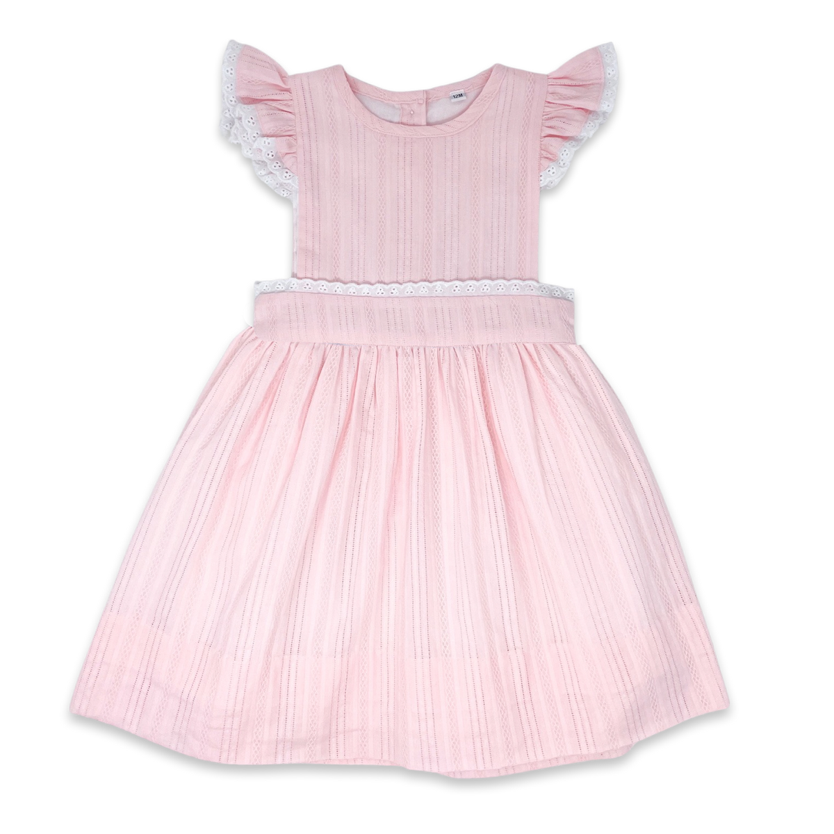 Pinafore Dress - Pink Linen