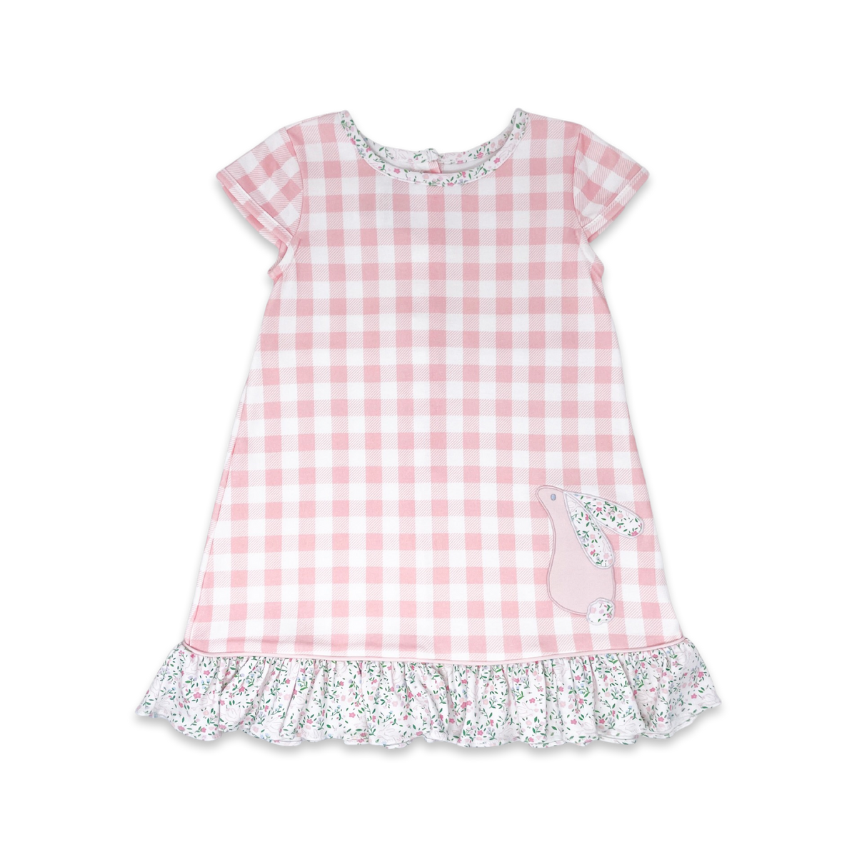 Mae Dress - Worthington Pink Buffalo Check, Bunny