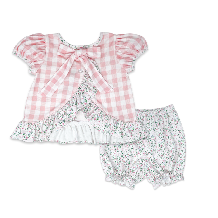 Miller Bloomer Set - Worthington Pink Buffalo Check, Bunny