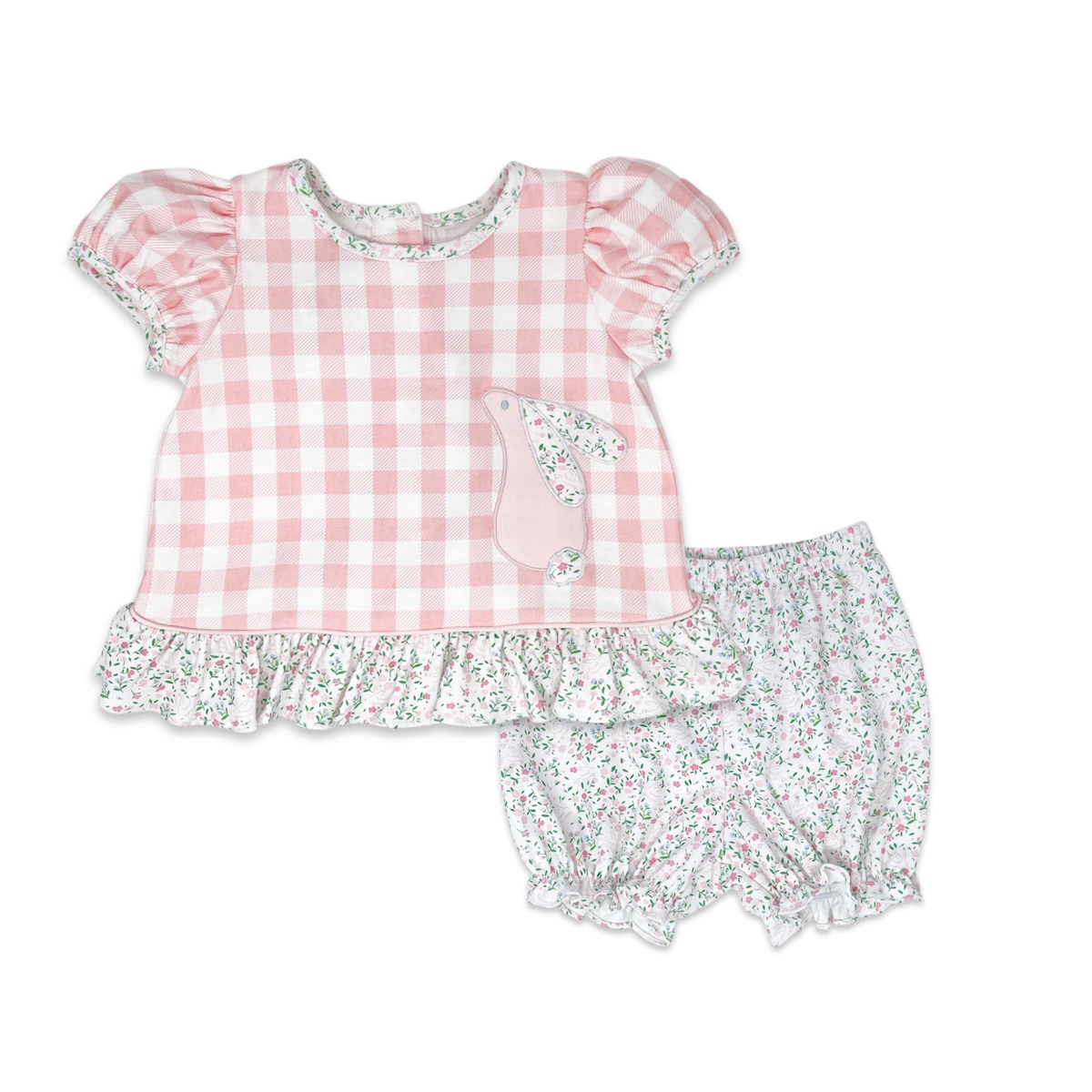 Miller Bloomer Set - Worthington Pink Buffalo Check, Bunny