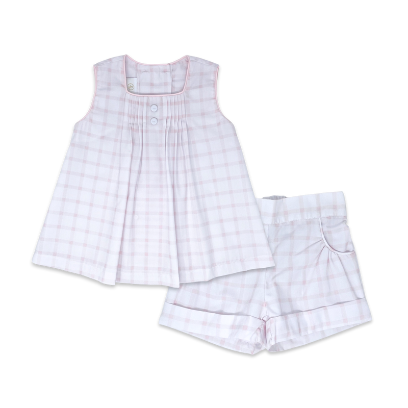 Ellery Short Set - Wilmington Pink Windowpane