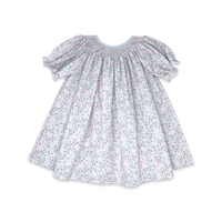 Betsy Dress - Belle Bunny Floral, Blue