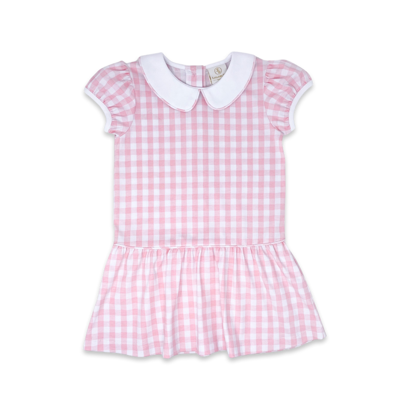 Emily Dropwaist Dress - Blushing Pink Buffalo Check