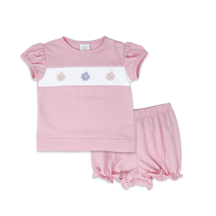 Lagniappe Bloomer Set - Playtime Pink, Flowers