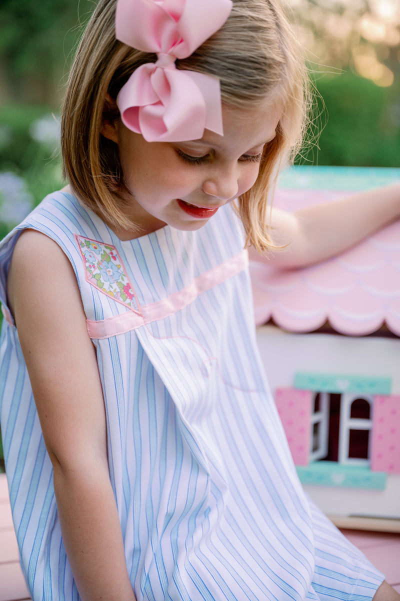 Kara Dress - Perfect Day Blue Pinstripe, Kite