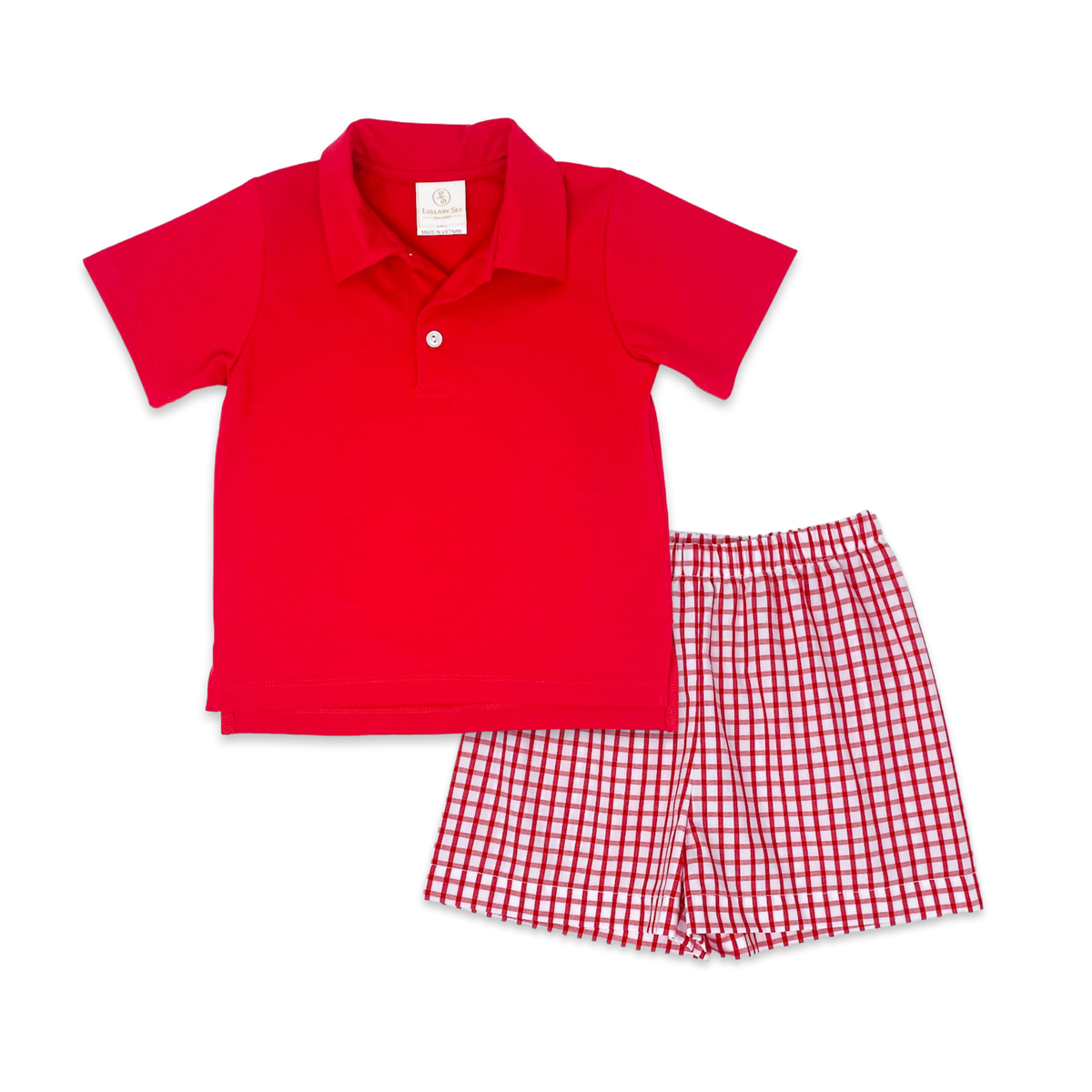 Parker Short Set - Red, Richmond Red Windowpane