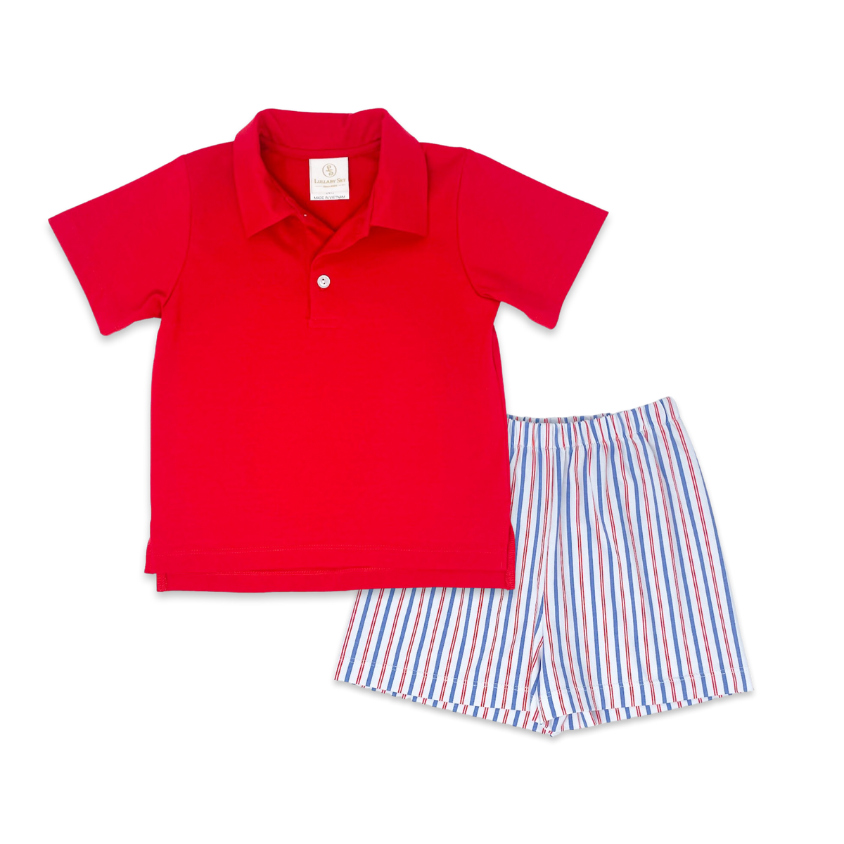 Parker Short Set - Red, Patriotic Pinstripe